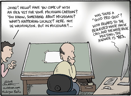 How's That Michigan Editorial Cartoon Coming Along?